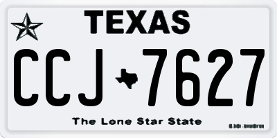 TX license plate CCJ7627