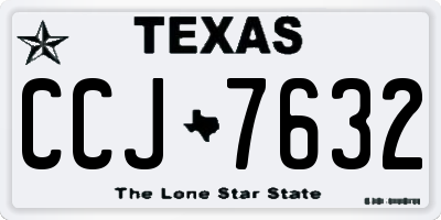 TX license plate CCJ7632