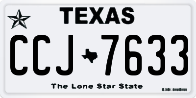 TX license plate CCJ7633