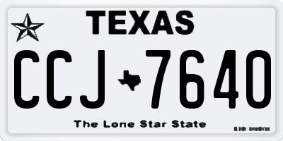 TX license plate CCJ7640
