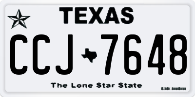 TX license plate CCJ7648