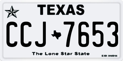 TX license plate CCJ7653