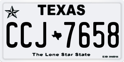 TX license plate CCJ7658