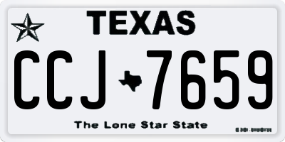 TX license plate CCJ7659