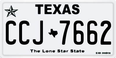 TX license plate CCJ7662
