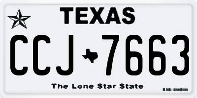 TX license plate CCJ7663