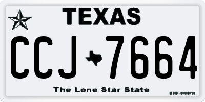 TX license plate CCJ7664