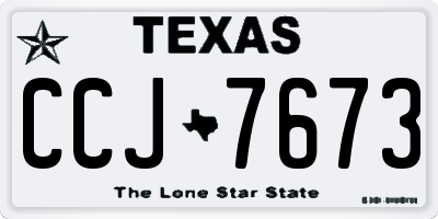 TX license plate CCJ7673