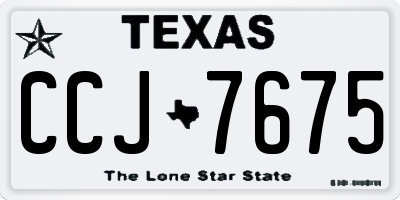 TX license plate CCJ7675