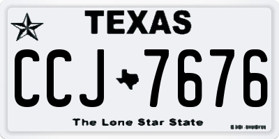 TX license plate CCJ7676