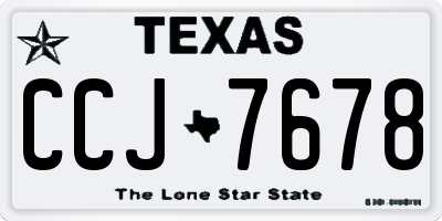 TX license plate CCJ7678