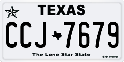 TX license plate CCJ7679
