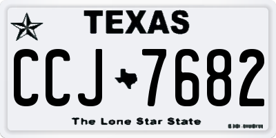 TX license plate CCJ7682