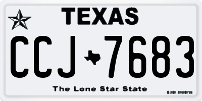 TX license plate CCJ7683