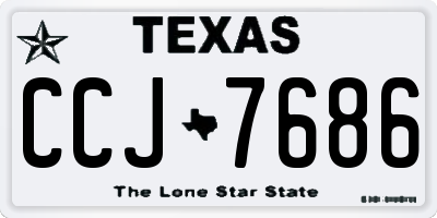 TX license plate CCJ7686