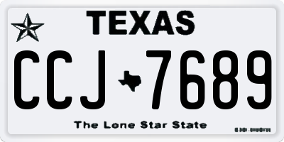TX license plate CCJ7689