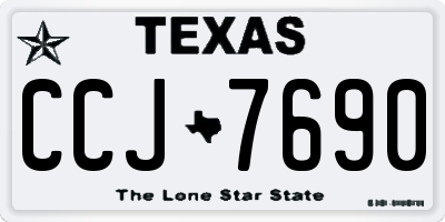 TX license plate CCJ7690