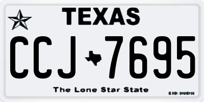 TX license plate CCJ7695