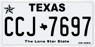 TX license plate CCJ7697