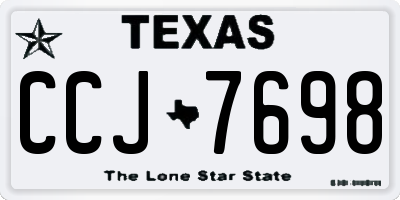 TX license plate CCJ7698