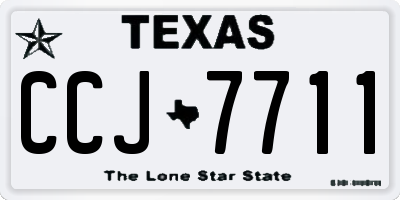 TX license plate CCJ7711