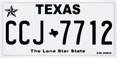 TX license plate CCJ7712