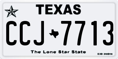 TX license plate CCJ7713