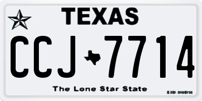 TX license plate CCJ7714