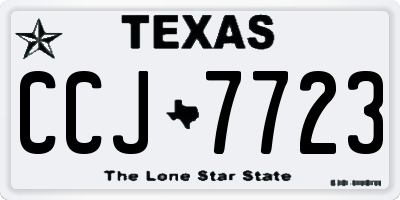 TX license plate CCJ7723