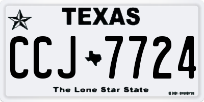 TX license plate CCJ7724