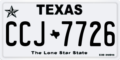 TX license plate CCJ7726