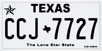 TX license plate CCJ7727