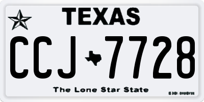 TX license plate CCJ7728