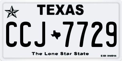 TX license plate CCJ7729