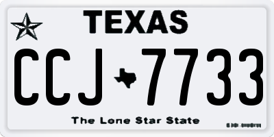 TX license plate CCJ7733
