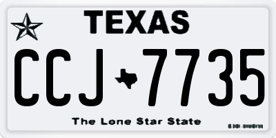 TX license plate CCJ7735