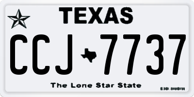 TX license plate CCJ7737