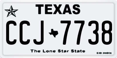 TX license plate CCJ7738