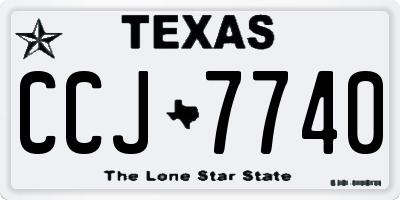 TX license plate CCJ7740