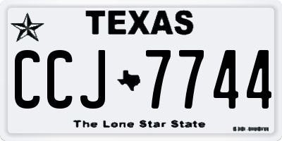 TX license plate CCJ7744