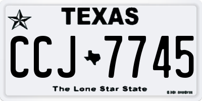 TX license plate CCJ7745