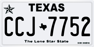 TX license plate CCJ7752