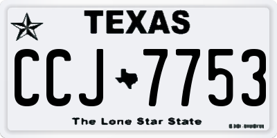 TX license plate CCJ7753
