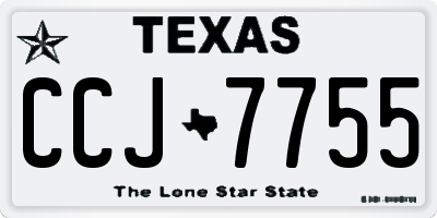 TX license plate CCJ7755