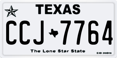 TX license plate CCJ7764