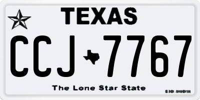 TX license plate CCJ7767