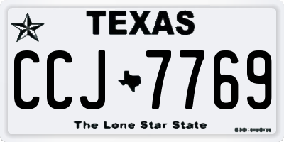 TX license plate CCJ7769