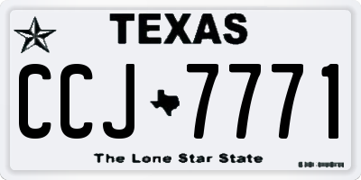 TX license plate CCJ7771
