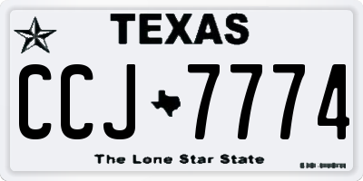 TX license plate CCJ7774