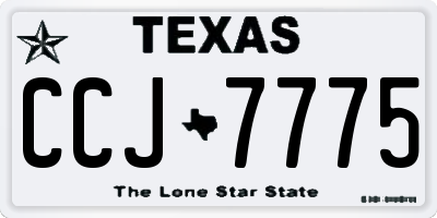 TX license plate CCJ7775
